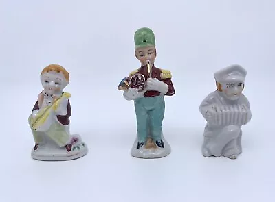 Lot Of 3 Vintage Porcelain Figurines Playing Instruments - Made In Japan • $14.39