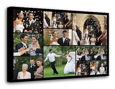 Personalised Photo Collage Canvas Print - Ready To Hang 11 Photos F105 • £18.99
