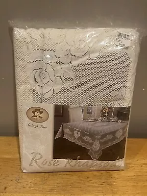 Quaker Lace Tablecloth Rose Rhapsody 70  X 108  Oblong NEW • $29.99