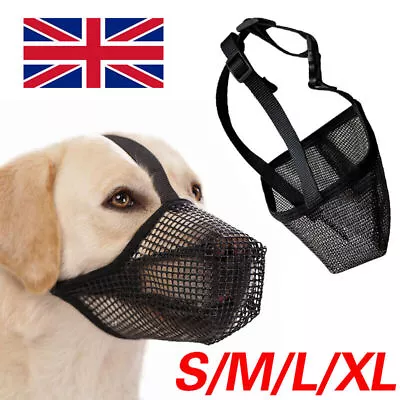 Breathable Anti-Biting Chewing Licking Pet Muzzle Dog Muzzle Anti-lick UK STOCK • £4.55