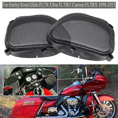 Motor Mesh Front Fairing Speaker Grilles For Harley Road Glide EFI FLTRI FLTR • $32.98