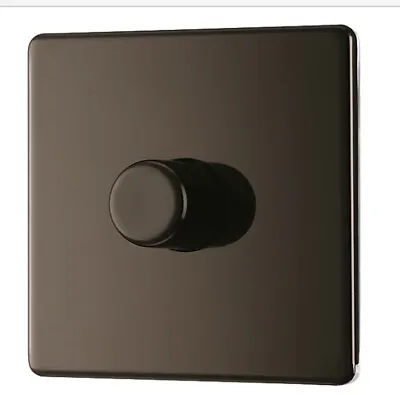 3x New LAP Dimmer Switch 1G 2W 400W Push On Black Nickel Low Profile • £20