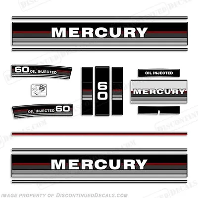 Fits Mercury 1986-1988 60hp Outboard Decals - Non Oil Injected • $94.95