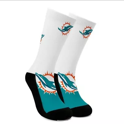 Miami Dolphins Socks Unisex One Size Fits Most NFL Football Teams • $11.99