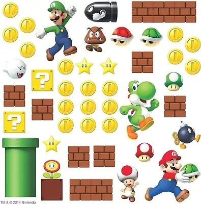 RoomMates RMK2351SCS Nintendo New Super Mario Bros Build A Scene Peel And Stick • $17.89