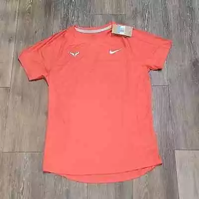 *sale Nike Rafael Rafa Nadal Shirt Orange Salmon Pink Ember Glow Bull Tennis Nwt • $99.99