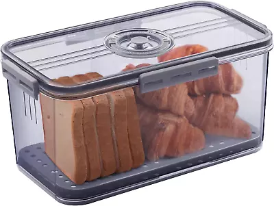 Bread Boxes For Kitchen Counter Airtight Time Recording Bread Storage Container • $23.62