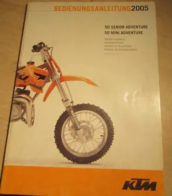 2005 KTM 50 Senior Mini Adventure Owners Shop Service Workshop Manual OEM • $99.99