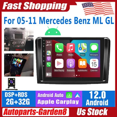 Android 13 Car Radio Stereo GPS Navi 2+32G Carplay For 05-11 Mercedes Benz ML GL • $147