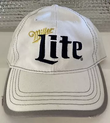 Miller Lite Beer White Adjustable Back Strap Cap Hat- Infinity Headwear  • $16