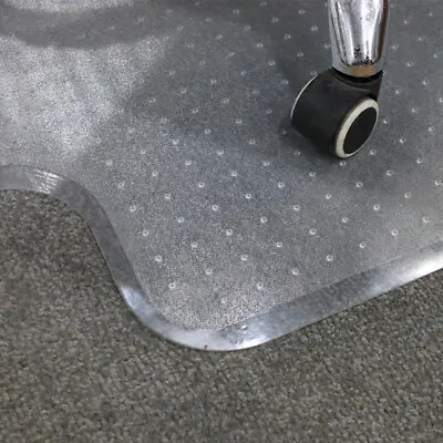 90X120cm Home Office Chair Mat Floor Protection Carpet Heavy Duty Clear PVC Pad • £14.95