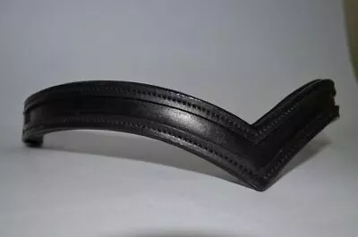 $120 • Buy V Shape Black High Quality Empty Channel English Padded Bridle Brow Bands F&P