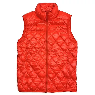 Uniqlo Duck Down Lightweight Nylon Warm Vest Orange Women's XS • $19.95