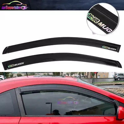 Fit For 06-11 Honda Civic Coupe Window Visor Rain Vent Guard W/ Neo-Chrome Mugen • $46.99