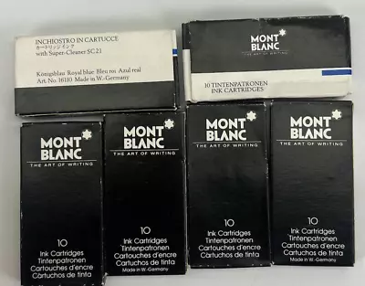 Montblanc Royal Blue Tintenpatronen Ink Refills Open Box Vintage W. Germany Lot • $21