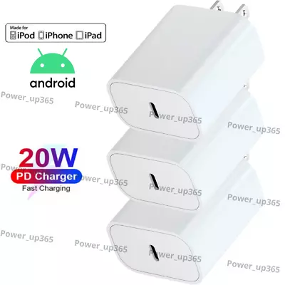 $381.59 • Buy Lot 20W USB Type C Power Adapter Fast Charger Cube Block For IPhone IPad Android