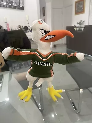 University Of Miami Hurricanes Plush Mascot  The Ibis 10” • $11.99