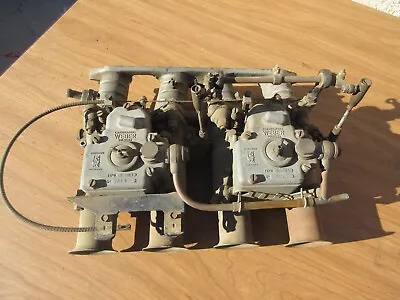 Vintage Genuine Weber Side Draft Carburetors Italy Italian 38DC0B1 DM • $1400