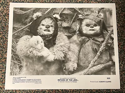 1983 STAR WARS Wicket EWOK Vintage RETURN Of The JEDI Press Kit Photo Lucas 8x10 • $10