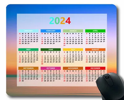 Calendar 2024 Year Mouse PadPersonalized MousePad2024 MousePad • $6.99