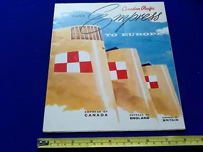 Ship SS Empress Of BritainLarge Foldout Plan 1961 Canadian Pacific Steamships  • £2