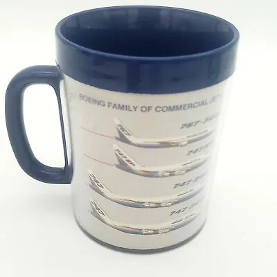 Vintage Thermo Serv Coffee Mug Boeing Family Of Commercial Jets Airplanes Rare • $39.95