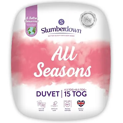Slumberdown 3 In 1 Combi 15 Tog (10.5 + 4.5 Tog) All Seasons Duvet • £31.50