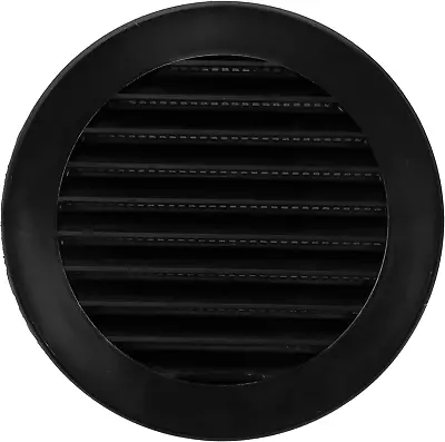 5'' Inch Black Soffit Vent Cover - Round Air Vent Louver - Grill Cover - Built-I • $14.42