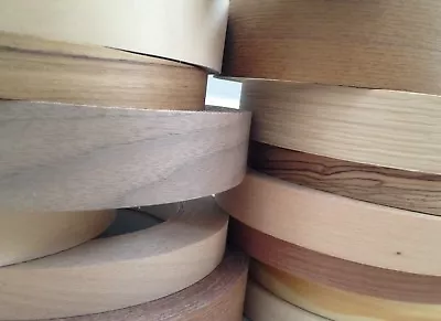  Real Wood Veneer Edging Tape/Banding Pre Glued Trim 40mm Wide • £9.11