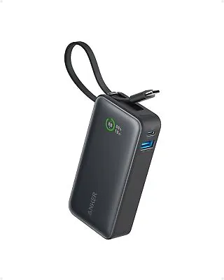 Anker Nano Power Bank 10000mAh 30W 2-Ports Portable Charger Built-in USB-C Cable • $44.99