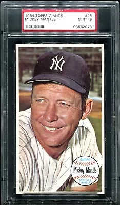 1964 Topps Giants #25 Mickey Mantle Psa 9 (2073)  • $1099.99