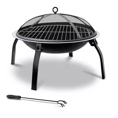 Fire Pit BBQ Charcoal Smoker Portable Outdoor Camping Pits Patio Fireplace 22  • $41.09