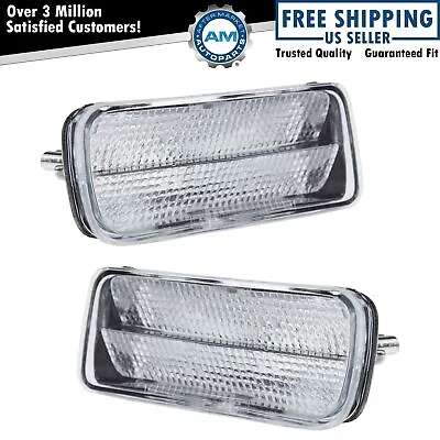 Side Corner Parking Light Lamp Clear Pair Set For 85-92 Chevrolet Camaro Z28 • $87.27