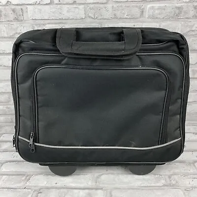 Rolling Laptop Case 17 Inch Computer Business Bag Wheeled Travel Carry On • $41.47