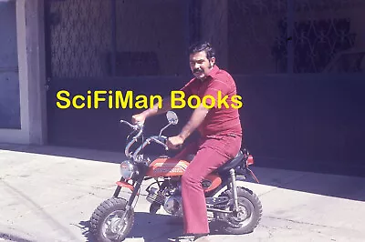 KODACHROME 35mm Slide Guatemala Handsome Man Kawasaki Motorcycle Fashion 1980 • £2.89