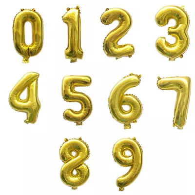 $3 • Buy 80cm / 32' Inch GOLD Colour Number Foil Helium Balloon Birthday Wedding Party 