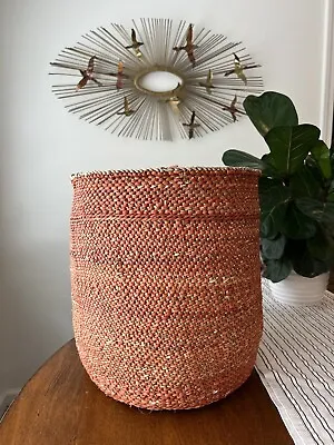 Pottery Barn Iringa Woven Basket XL Auburn New • $150