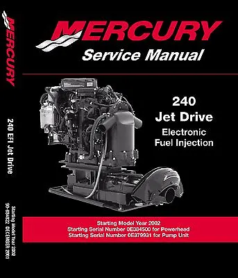 Mercury Marine 240 250 HP M2 Jet Drive Service Manual 3.0 Liter V6 - #1 On Ebay! • $6.95