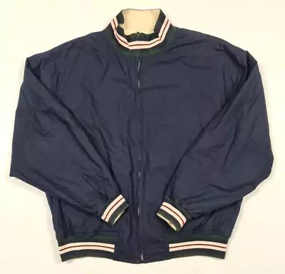 Vintage Nautica Cotton Reversible Jacket Men's L • $59.95