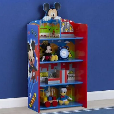 Delta Children Disney Mickey Mouse Wooden Playhouse 39.5'' Bookcase CBKE1228 • £128.41