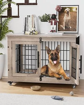 Dog House Indoor For Small Medium Dogs Up To 45 Lb 32.5” L Grey • $160.99