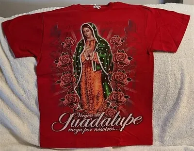 Virgen De Guadalupe Ruega Por Nosotros Rose Flower Red T-shirt Read Description • $11.27