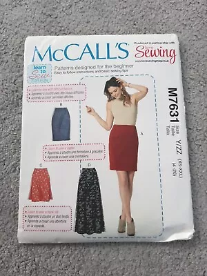 New ‘McCalls’ Sewing Pattern - M7631: Misses Skirts - Size XS-XXL 4-26 • £5.99