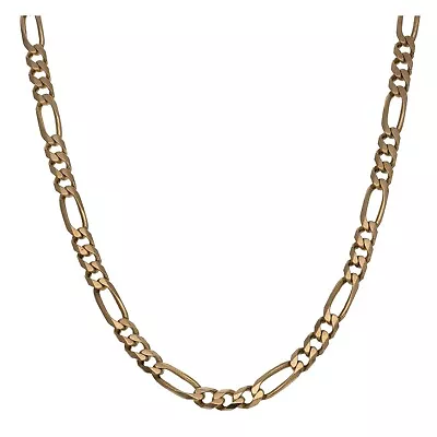 9ct Gold Chain/Necklace 17.66g Figaro Plain 18  - Fully Hallmarked • £655