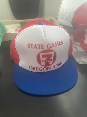 1988 Oregon State Games X 7 Eleven Yupoong Hat Racing Snapback Cap 7 11 Usa • $34.99