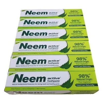 £32.53 • Buy Neem Active Herbal Complete Care Toothpaste 100 Gm + 25 Gm - 6 Toothpaste FS