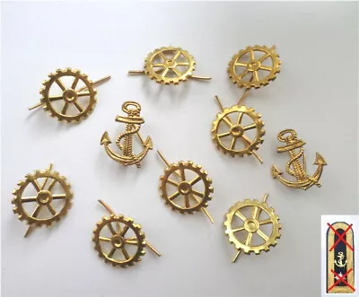 10 East German DDR NVA NAVAL Badge Insignia For Uniform Shoulder Boards ) Anchor • $29.99