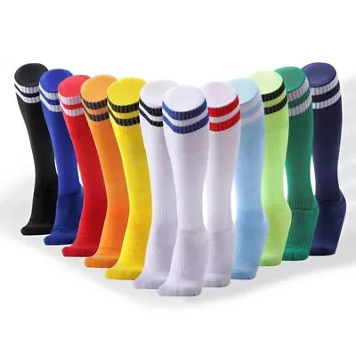 Long Tube Soccer Over Knee Socks Kids Sock Sports Socks Football Long Socks • £3.31