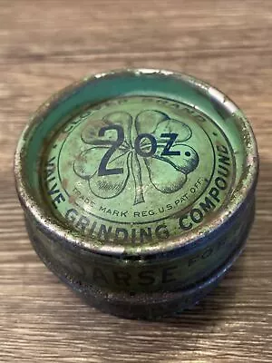 Vintage Old Tin Clover Brand Valve Grinding Compound Green Metal • $9.88