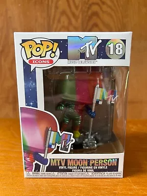 New Funko Pop Icons Music Television MTV Moon Person Rainbow Vinyl #18 • $6